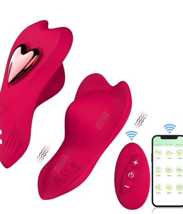 10 Vibration APP&Remote Magnetic Small Heart Clitoral Vibrator