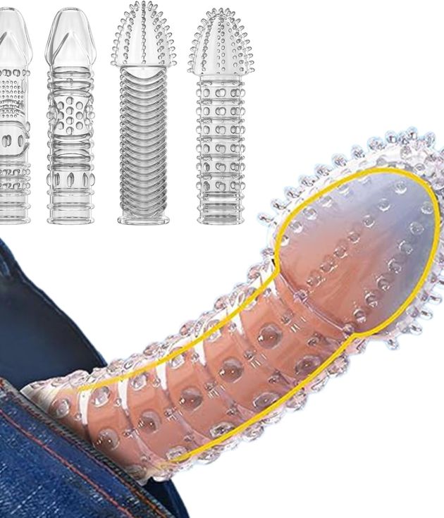 4 TYPE Thick Sleeves Silicone Penis Sleeves With Large Nubs
