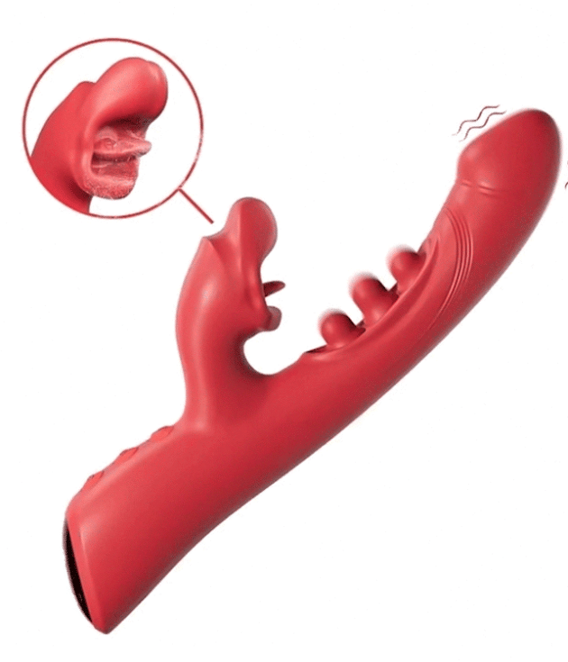 9 Vibrator With 9 Tapping Rhythms & 8 Licking Sucking G-Spot Vibrator