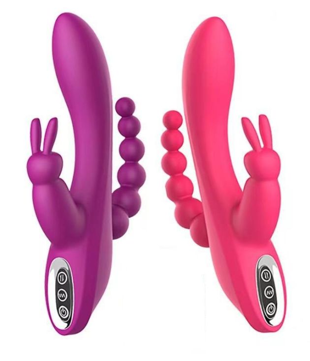 12 Vibration Modes Triple-Head 3-in-1 G-Spot Vibrator