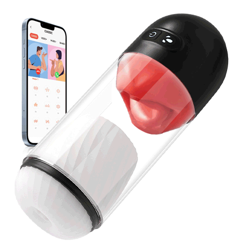 360° Tongue Stirring 9 Tongue Licking Modes APP Control Masturbator Cup