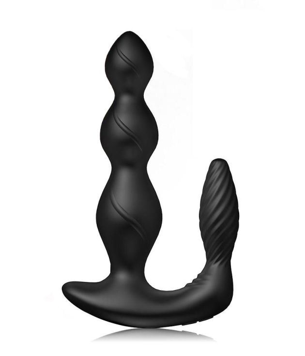 9 Vibration Silicone Three Point Pull Anal beads Plug