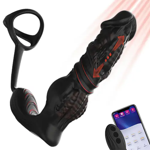 6-in-1 Monster Dildo APP And Reomte Control  Thrusting Prostate Massager Vibrator