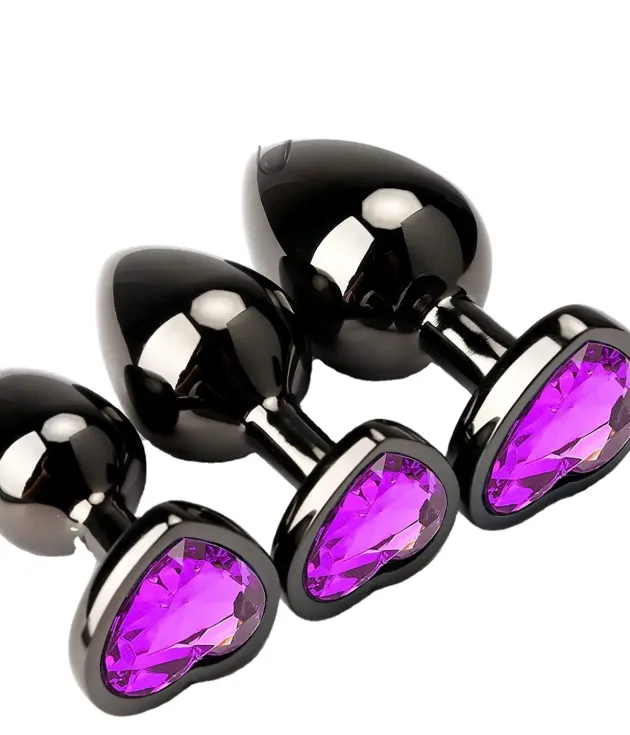 3pc Graphite Black color Egg Heads Stainless Steel Anal