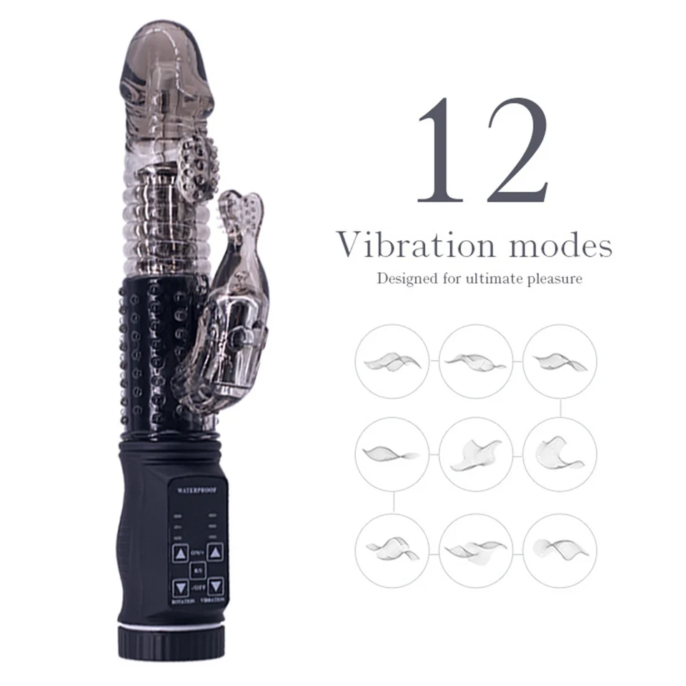 12 Frequency 6 Swing Black Mermaid Tail G-Spot Vibrator - Image 5