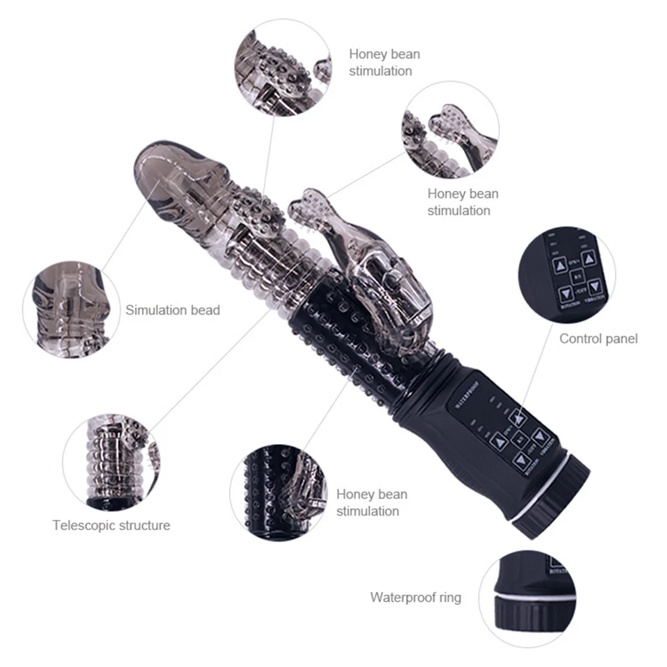 12 Frequency 6 Swing Black Mermaid Tail G-Spot Vibrator - Image 6