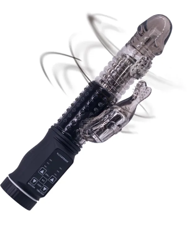 12 Frequency 6 Swing Black Mermaid Tail G-Spot Vibrator