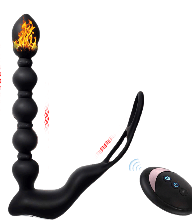 10 Vibration Modes Remote Control Heating Prostate Massager