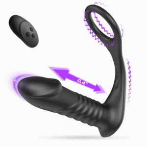 10 Thrilling Vibration 3 Thrusting Silicone Remote Control Cock Ring Prostate Massager