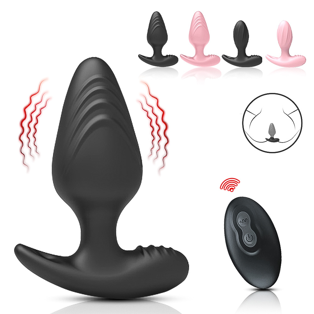 6 Vibration Remote Control Wavy & Threaded Anal Plug