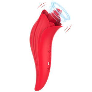 5 Frenquency Rose Clitoral Licking Tongue Vibrator