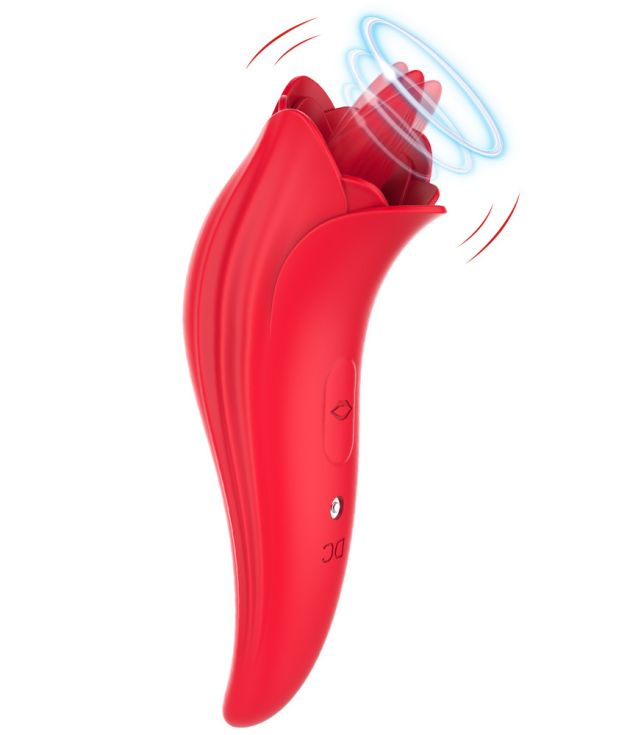 5 Frenquency Rose Clitoral Licking Tongue Vibrator