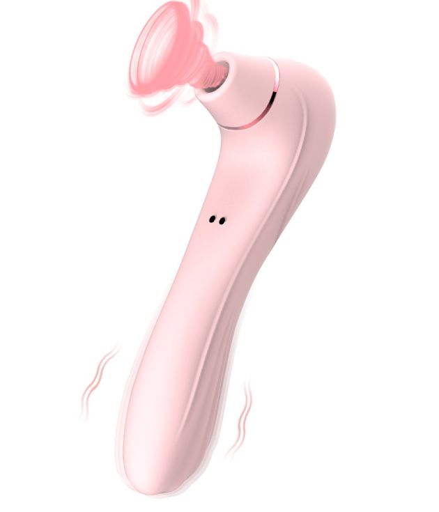 2in1 Pink Sucking G-Spot Vibrator