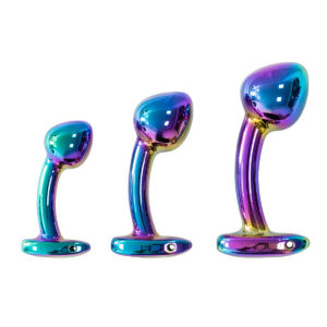 Stainless Steel Strawberry 3 Size Anal Plug