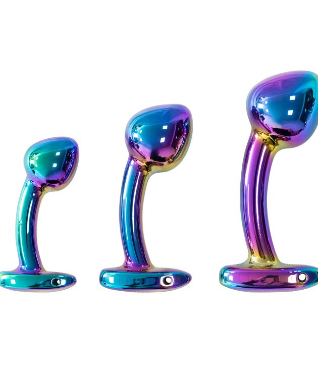 Stainless Steel Strawberry 3 Size Anal Plug