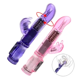 Dolphin Female 12 vibrating smooth Head G-Spot Beaded Rotating Vibrator