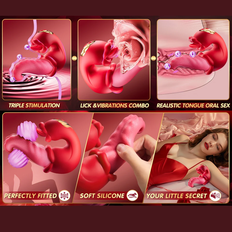 10 Modes Big Tongue Swing with Licking Clitoral Vibrator - Image 6