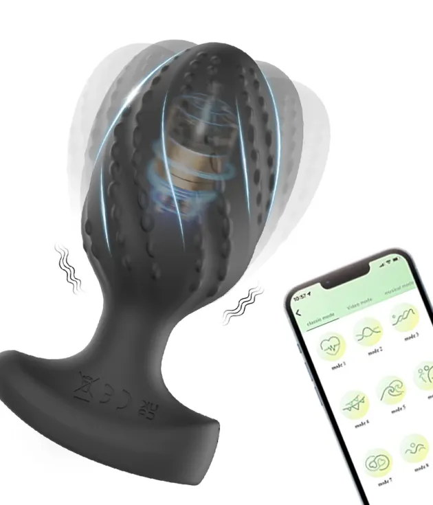 9 Vibration Wireless APP Control Anal Vibrator Butt Plug Men