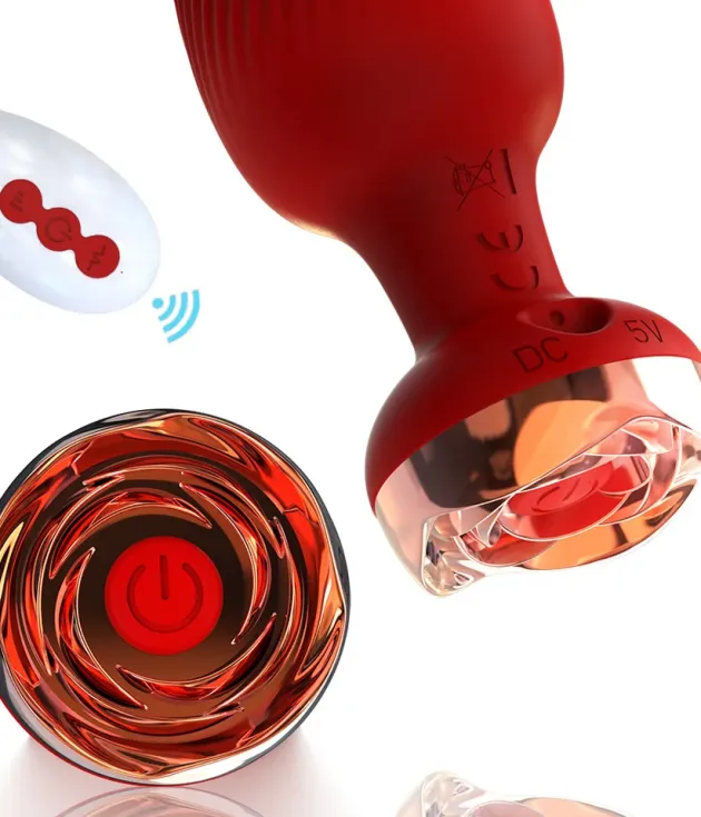 10 Vibration ROSE Wireless Control Anal plug