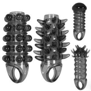 4 Types Penis Enlargement Sleeve Penis Extender Erection Cock Ring