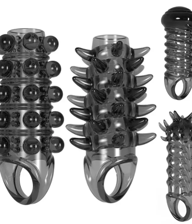 4 Types Penis Enlargement Sleeve Penis Extender Erection Cock Ring