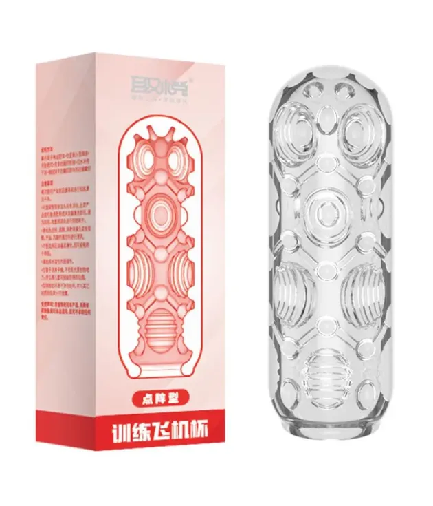 3D Crystal Male swivel Dots Billow Portable Masturbators Cup