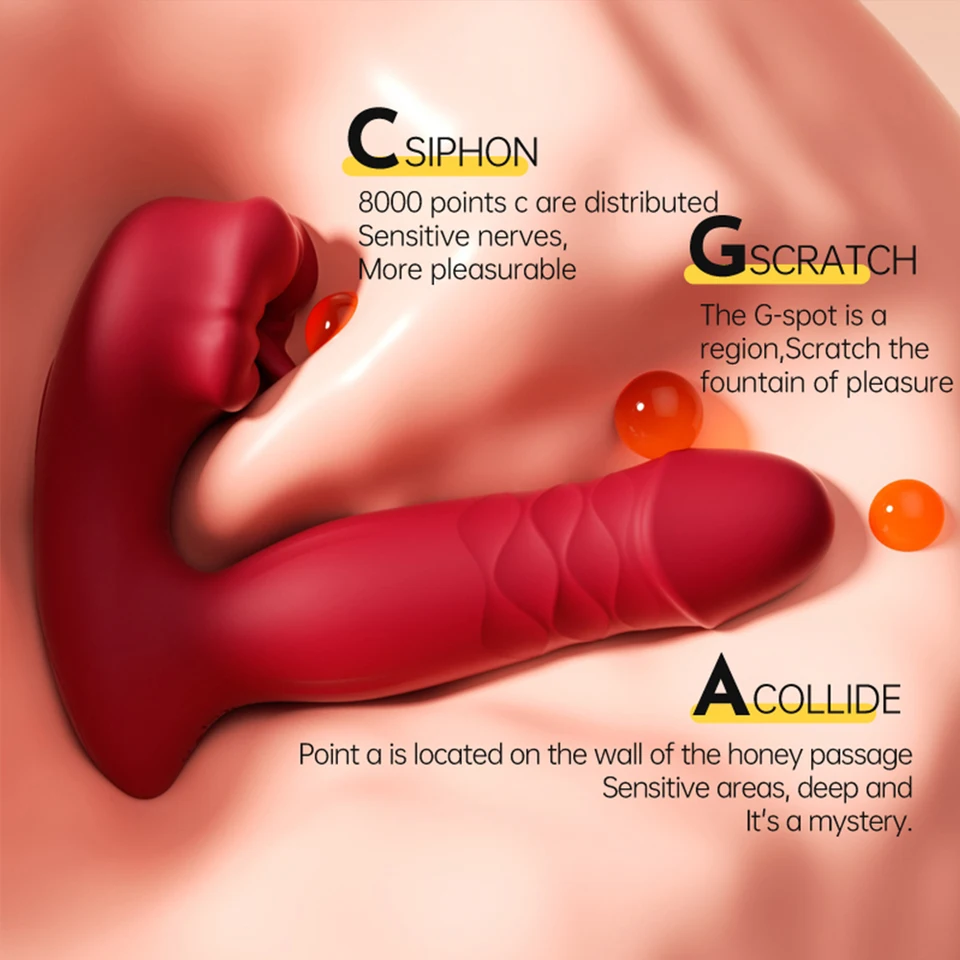 9 Thrusting App Control Tongue Clit G-Spot Vibrator - Image 3