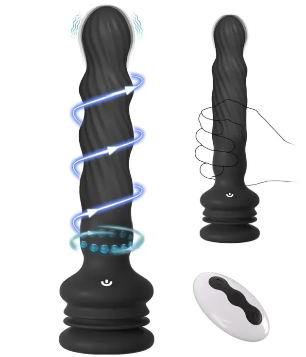 2 Motors 7 vibration & Wriggling & Rotating 360° Anal Vibrator