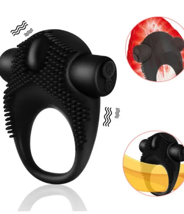 10 Speed Rechargeable Delayed Ejaculation Vibrator  Penis Rings