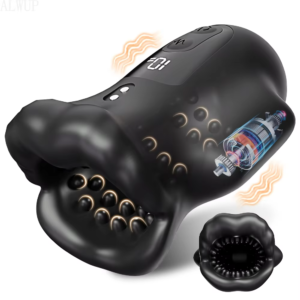 10 Vibrating & APP Mouth Blowjob Male Stroker Trainer Penis Vibrator For Adult