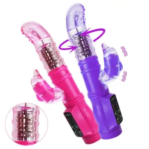 Dolphin Female 12 vibrating Grainy Head G-Spot Beaded Rotating Vibrator