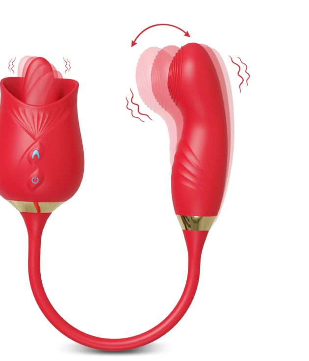 10 Thrusting Licking Rose Tongue Vibrator
