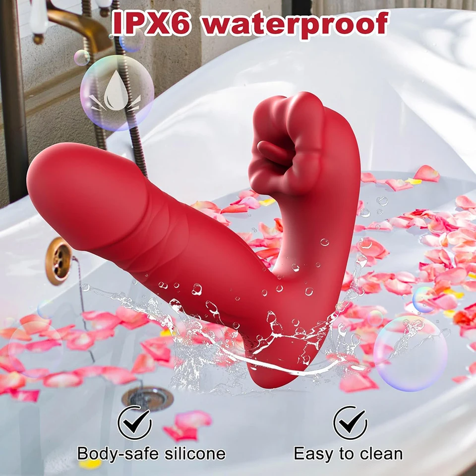 9 Thrusting App Control Tongue Clit G-Spot Vibrator - Image 6