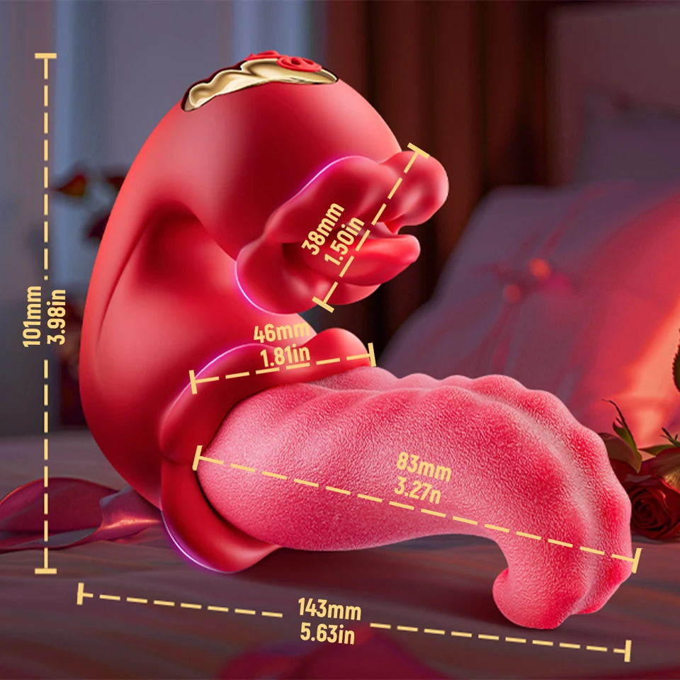 10 Modes Big Tongue Swing with Licking Clitoral Vibrator - Image 3
