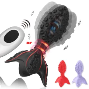 360° Rotation 7 Vibration Wireless Remote Octopus Anal Plug Vibrator