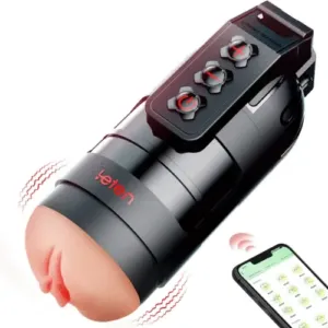 Grenade-shaped App Control 10 Vibrating Masturbator and Pussy Pocket