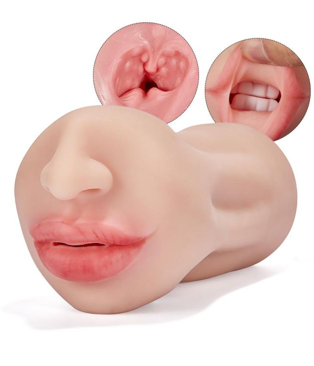 5.9 Inch Double-Channel Deep Oral Pussy Sex Masturbator