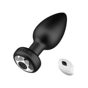 10 Vibrating Remote Control With Jewelry Base Anal Plug Vibrator