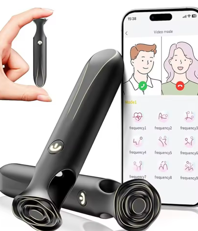 10Frequency App Rose Head Ring Design Lipstick Mini Vibrator