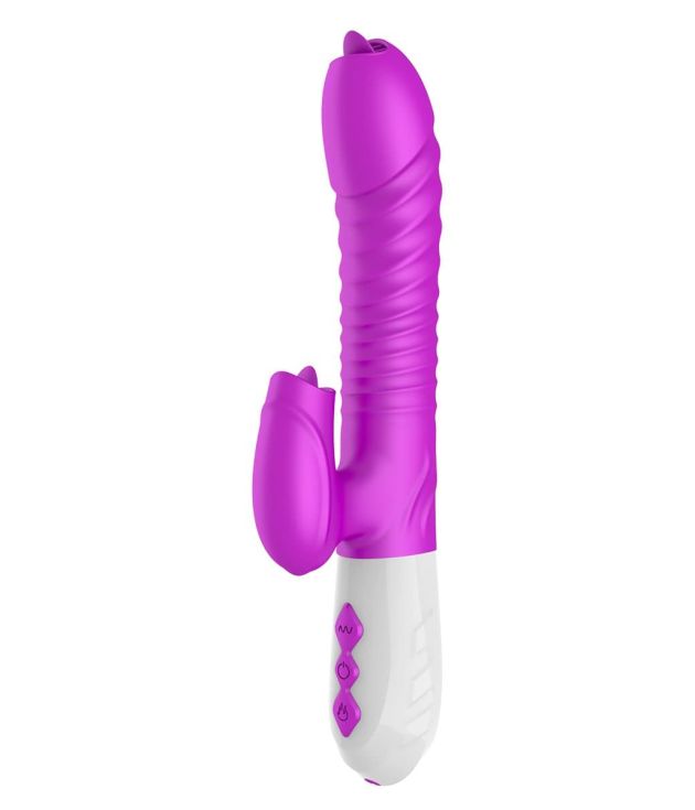 Double Tongue 7 Vibration Telescopic Rotating Vibrator