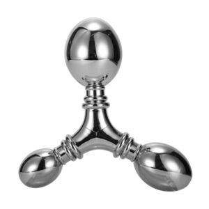 Three-Head Removable Metal Trinity Anal Plug Set