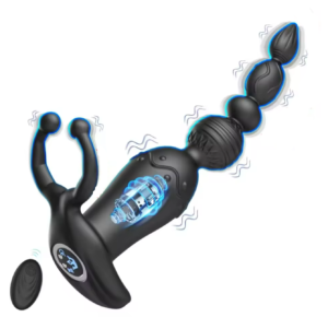 10 Thrusting Modes Anal Beads Remote Control With Vibrating Crab Claw Posterior Massager