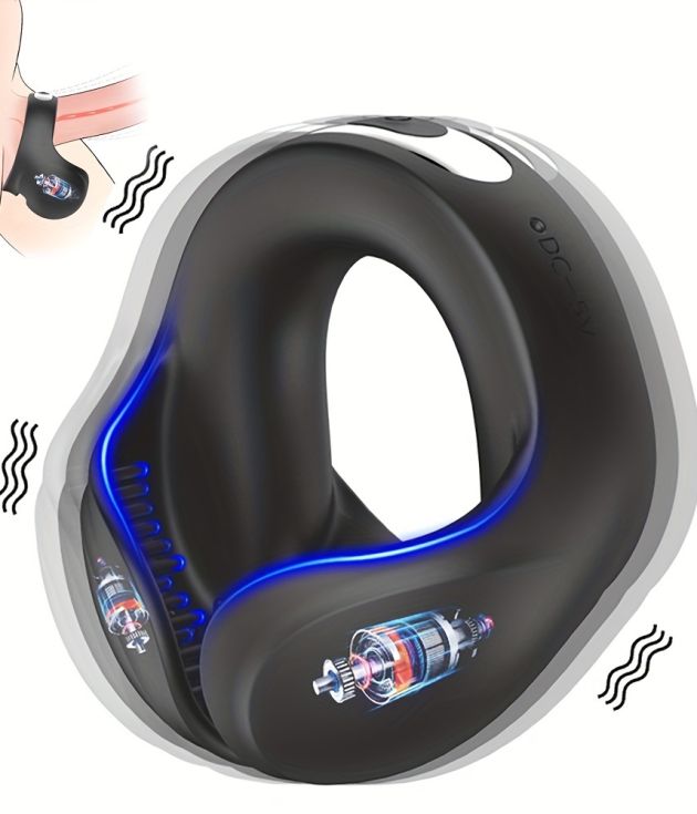 10 Vibrating Silicone Male Enhancement With Wings Penis Ring