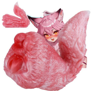 Pink Fox Fantasy Pussy Dolls Soft Butt with Vagina Anal Male Masturbator Adult Sex Toys