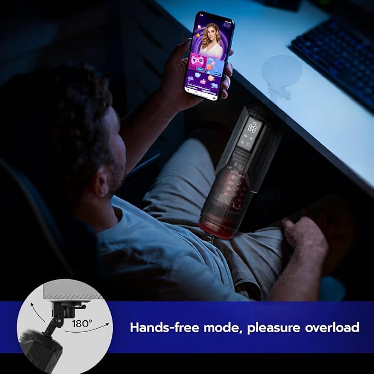 7 Sucking Thrusting Rotating App Controlled Waterproof Telescopic Automatic Male Stroker For Adult - Image 6