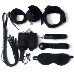 BDSM Sex Bondage Set for Couples – with Vibrator and Various Fetish Accessories – Adult Erotic Play Gear
