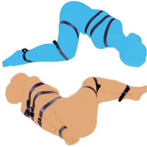 7-Piece Set Adjustable Leather Restraint Straps Adult Sex Toy