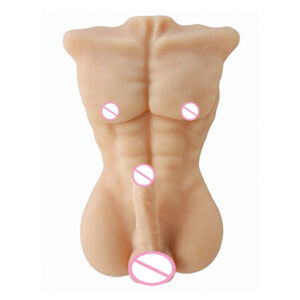 Half-Body Sexy Muscular Male Torso Realistic Love Doll with Penis Dildo