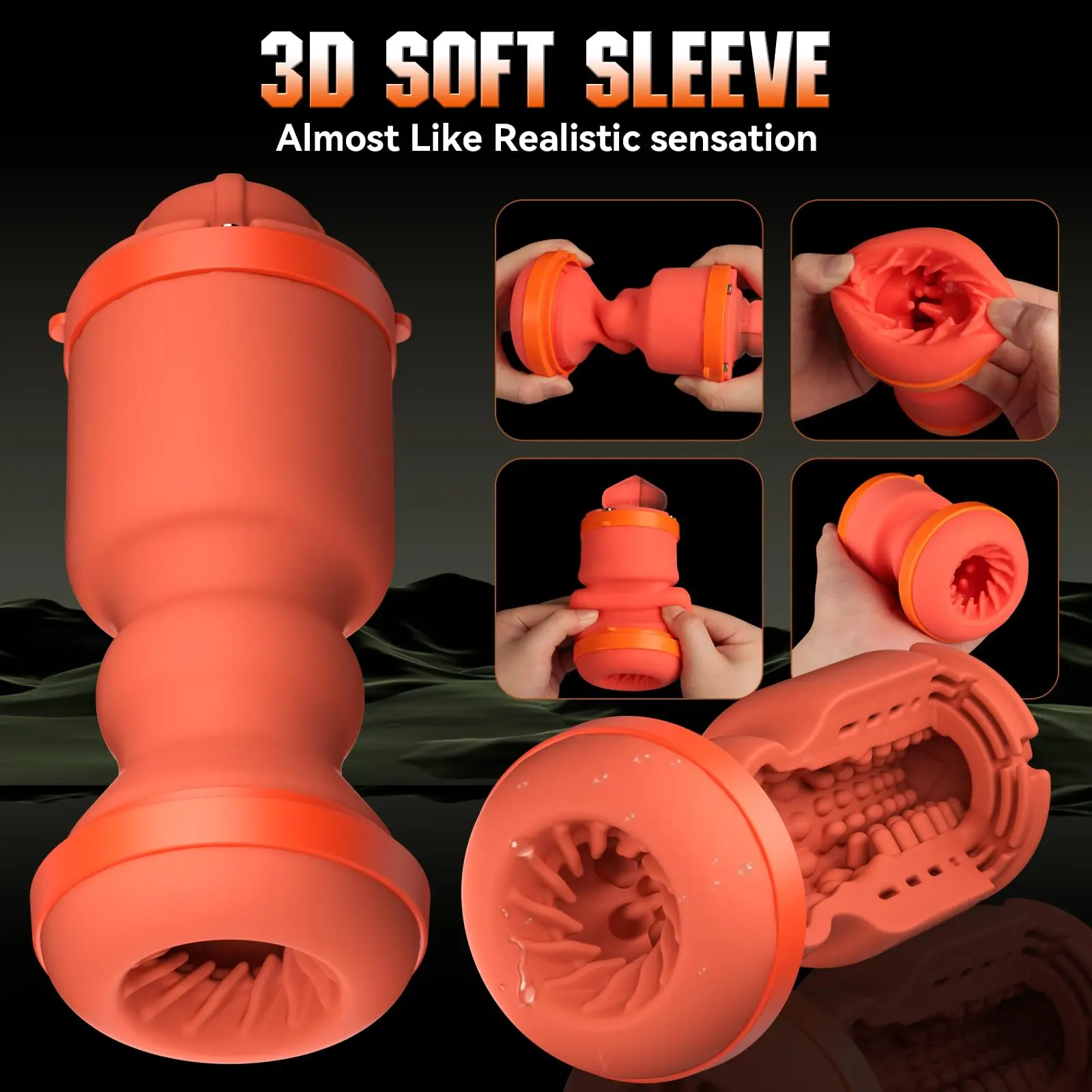 12 IN 1 9 Vibrating Thrusting Sucking Automatic Stroker AI Interaction APP Control Heating Male Masturbator - 图片 6