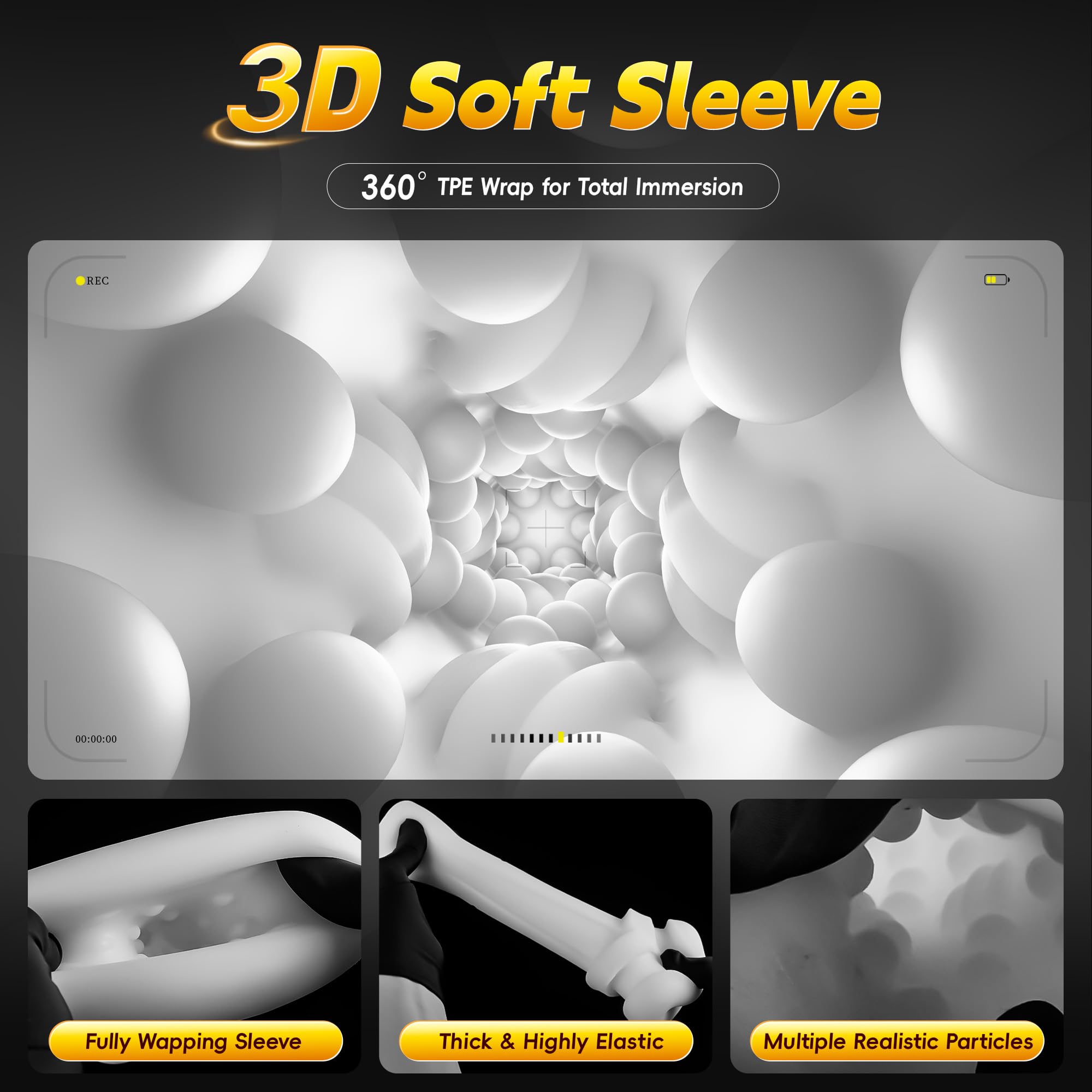 3D Realistic Textured Sucking 9Vibrating 6Thrusting Automatic Masturbator Penis Pump Sex Toy - 图片 5